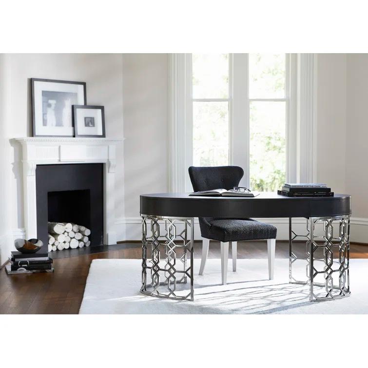 Bernhardt Silhouette Oval Metal Base Writing Desk