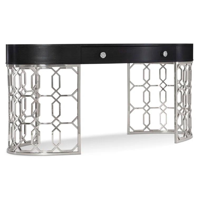 Bernhardt Silhouette Oval Metal Base Writing Desk