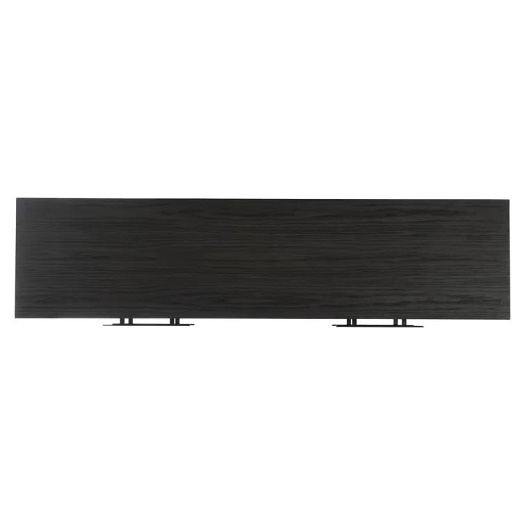Keali Black Pine 4-Drawer Industrial Double Dresser
