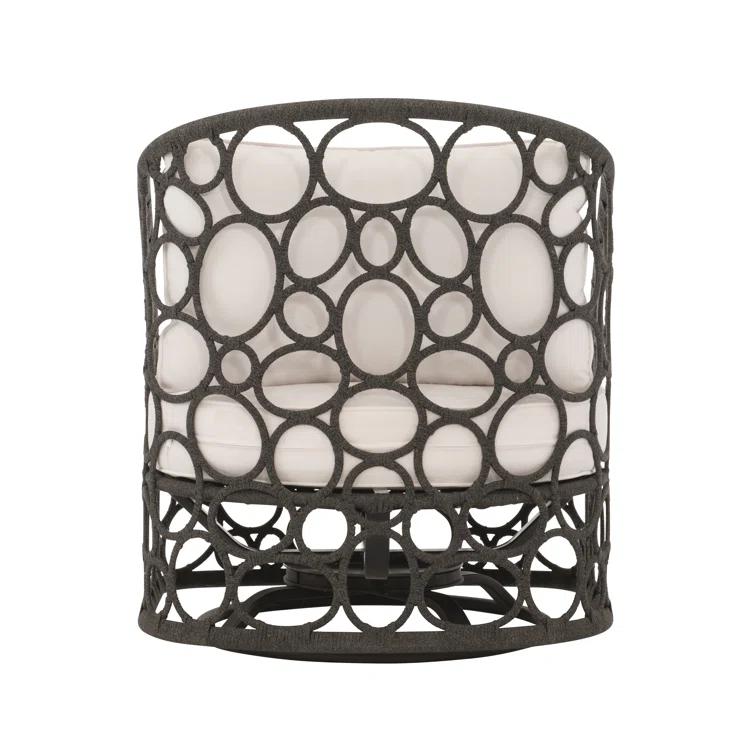 Bernhardt Bali Swivel Wicker Outdoor Lounge Chair