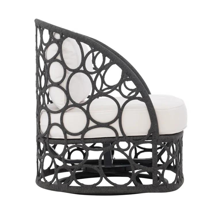 Bernhardt Bali Swivel Wicker Outdoor Lounge Chair