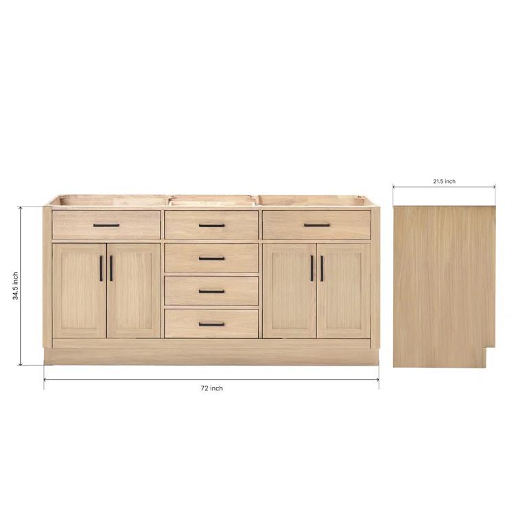 ARIEL Hepburn 72 Bathroom Vanity Base Only