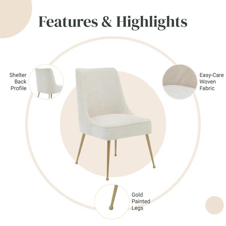 Everly Quinn Georgena Fabric Dining Chair (Set of 2) (Set of 2)