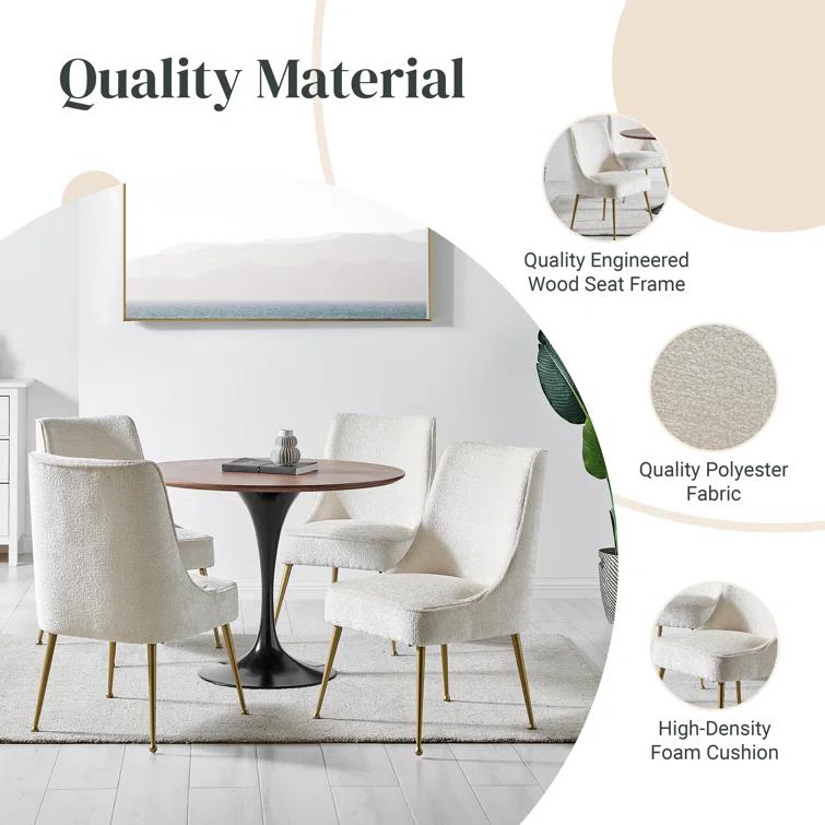 Everly Quinn Georgena Fabric Dining Chair (Set of 2) (Set of 2)