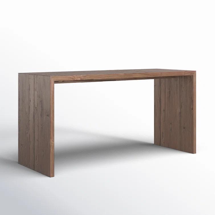 Chilton 60-Inch Rectangular Reclaimed Teak Waterfall Writing Desk