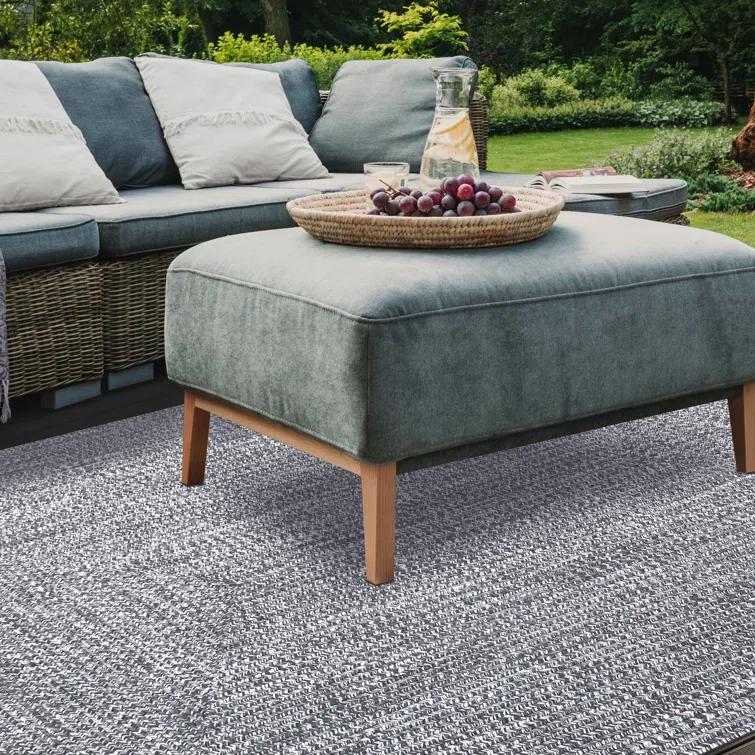 Ulmer Braided Reversible Two-Tone Indoor Outdoor Runner or Area Rug