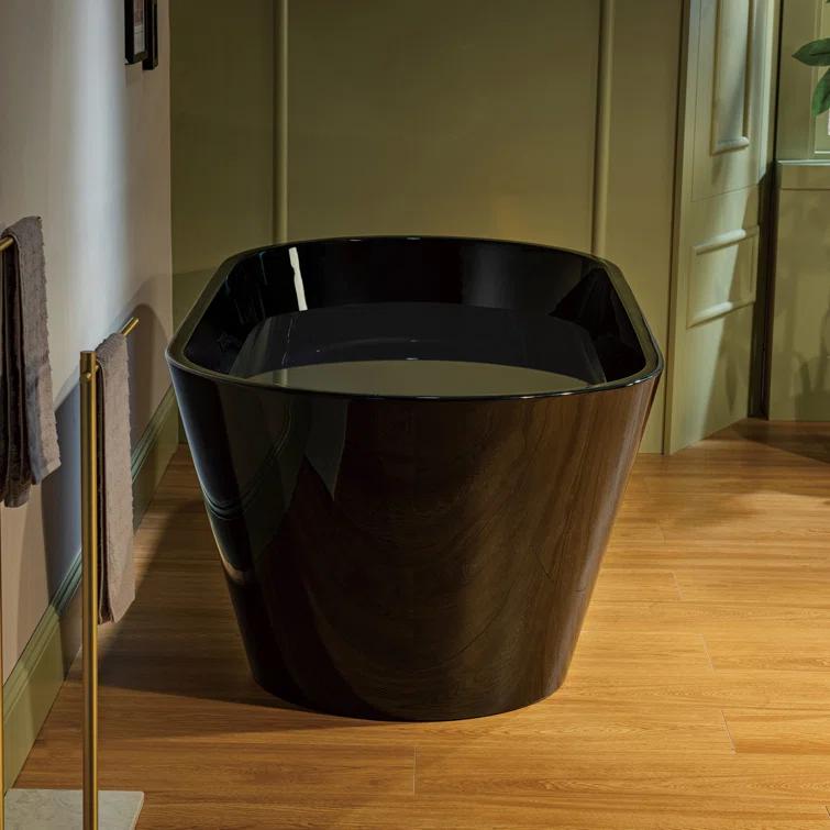 WoodBridge 67" x 32" Freestanding Soaking Acrylic Bathtub B8813-MB