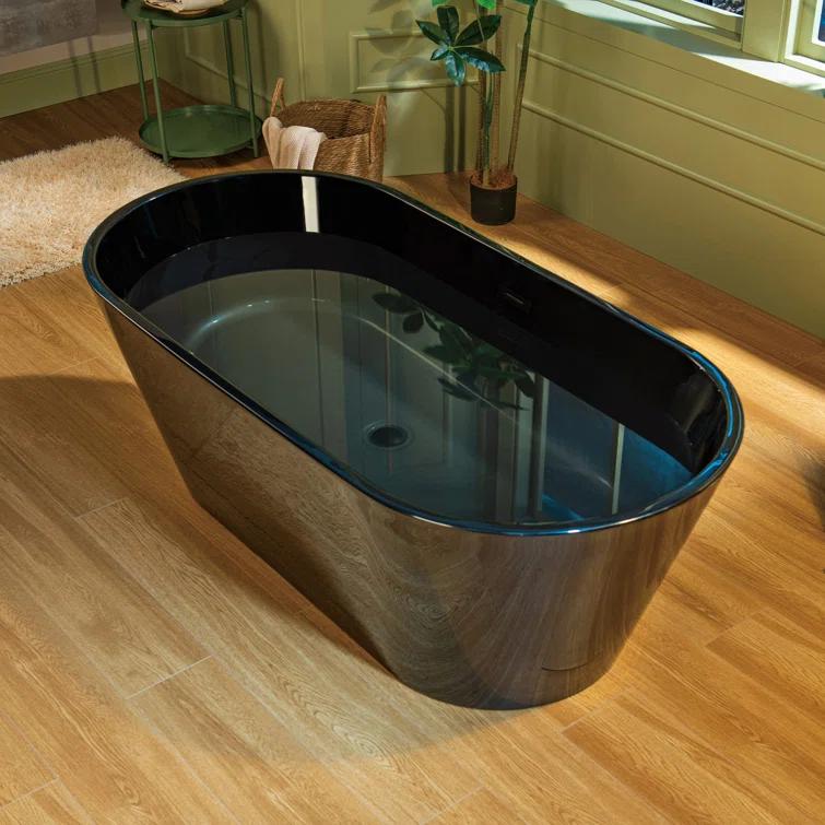 WoodBridge 67" x 32" Freestanding Soaking Acrylic Bathtub B8813-MB