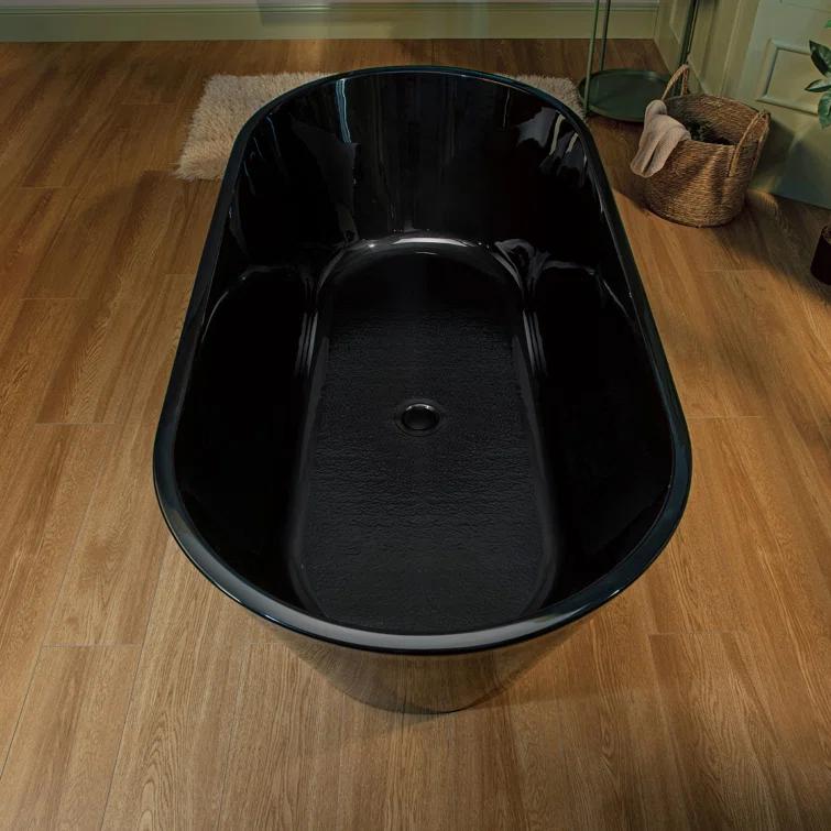 WoodBridge 67" x 32" Freestanding Soaking Acrylic Bathtub B8813-MB