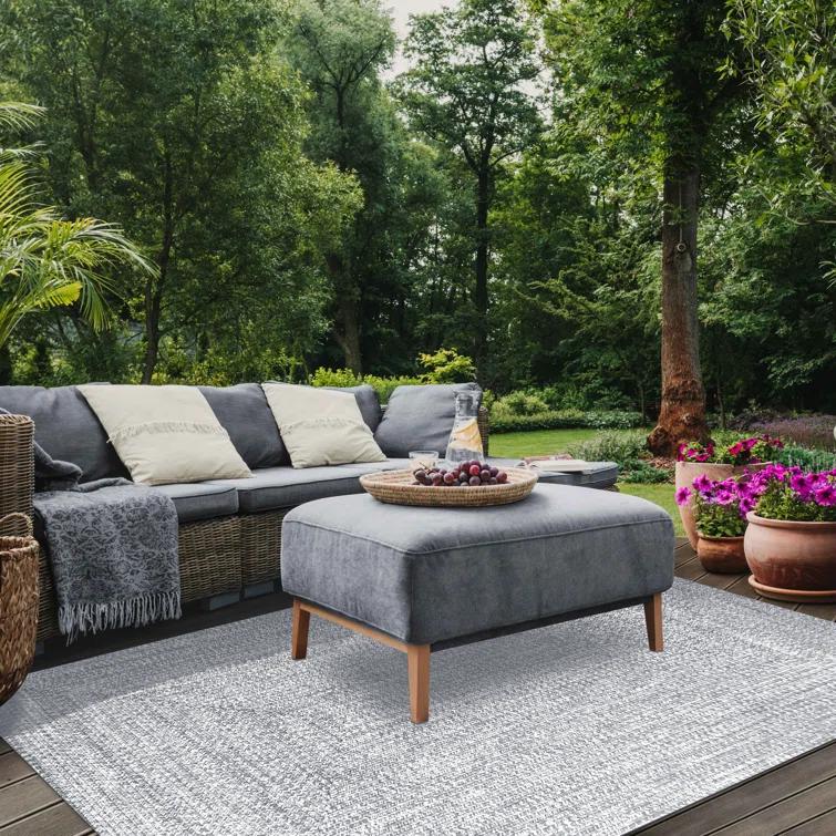 Ulmer Braided Reversible Two-Tone Indoor Outdoor Runner or Area Rug