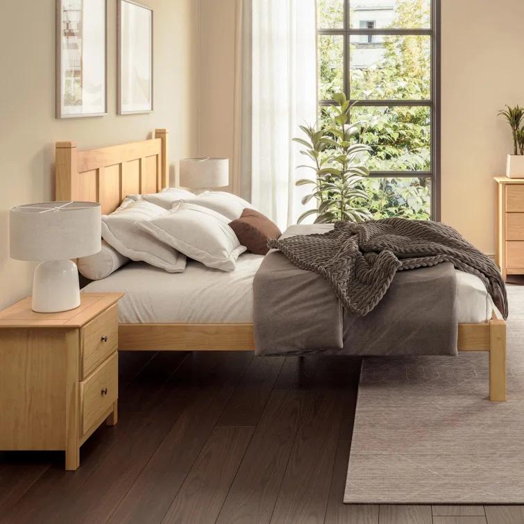 Shaker Solid Wood Panel Bed