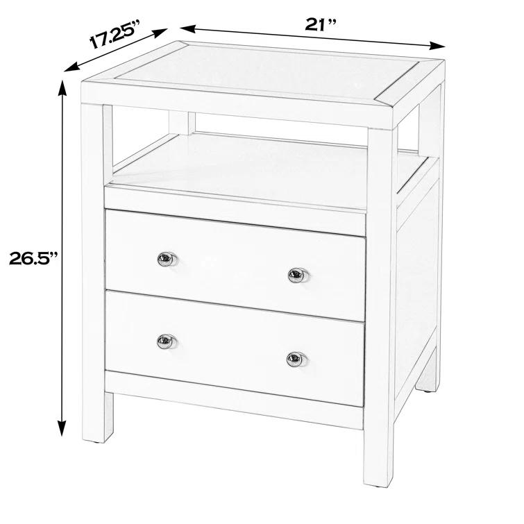 Celine 21" 2-Drawer Nightstand