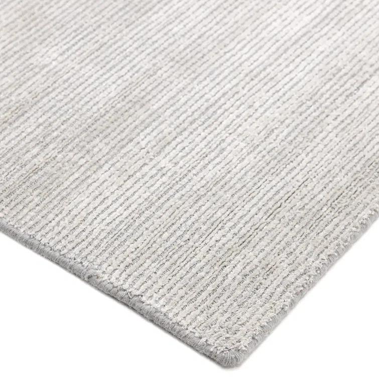 Cordi 9' x 12' Gray Hand-Knotted Wool Viscose Cotton Rug