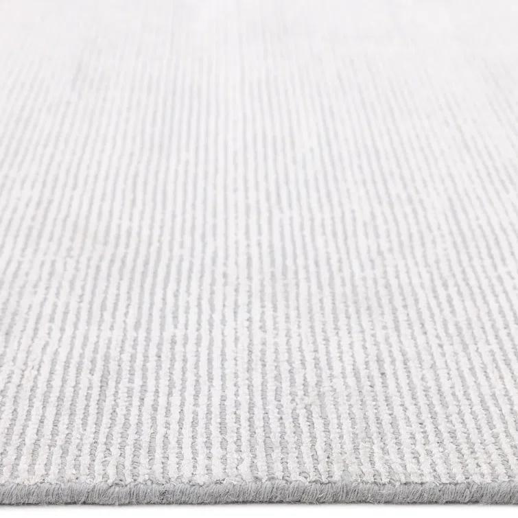 Cordi 9' x 12' Gray Hand-Knotted Wool Viscose Cotton Rug
