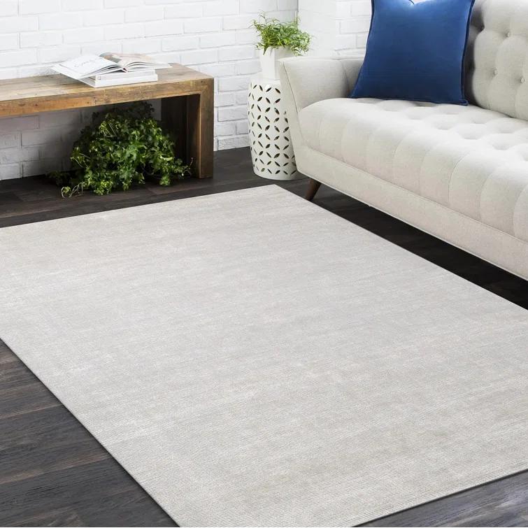 Cordi 9' x 12' Gray Hand-Knotted Wool Viscose Cotton Rug