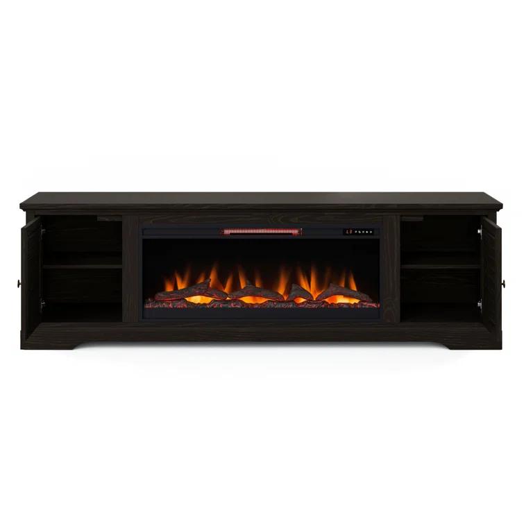 Cidney 83 inch Electric Fireplace TV Console for TVs up to 95 inches
