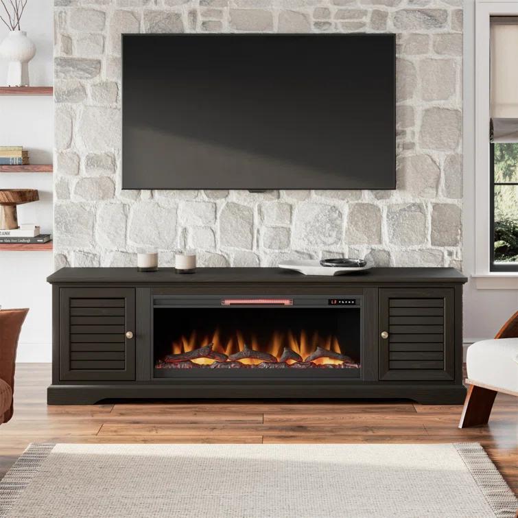 Cidney 83 inch Electric Fireplace TV Console for TVs up to 95 inches