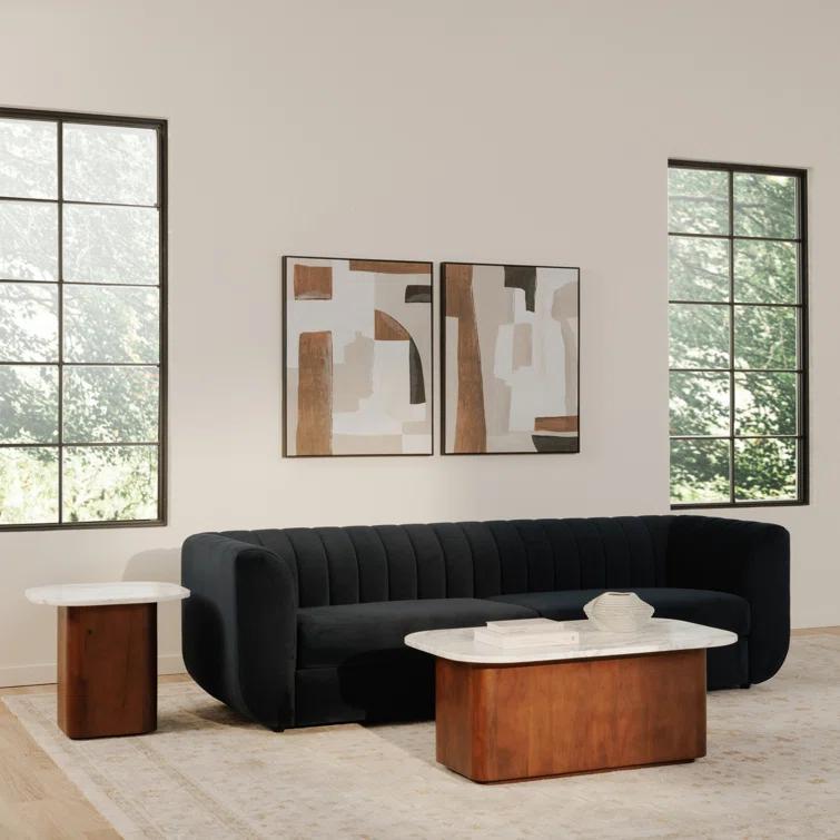 Wade Logan® Cealain Accent Table White Calacatta Marble | Wayfair