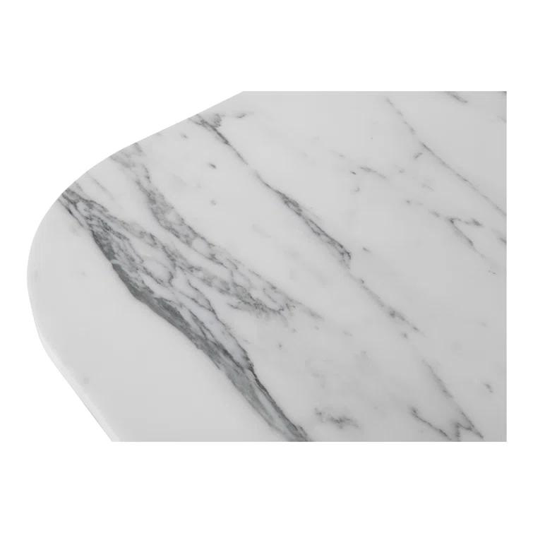 Wade Logan® Cealain Accent Table White Calacatta Marble | Wayfair