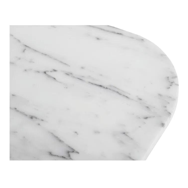 Wade Logan® Cealain Accent Table White Calacatta Marble | Wayfair