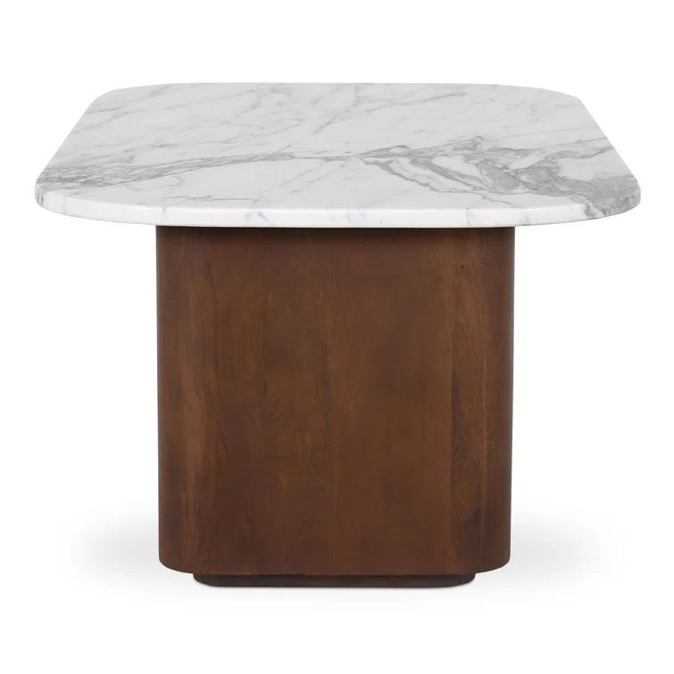 Wade Logan® Cealain Accent Table White Calacatta Marble | Wayfair