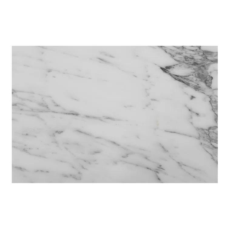 Wade Logan® Cealain Accent Table White Calacatta Marble | Wayfair