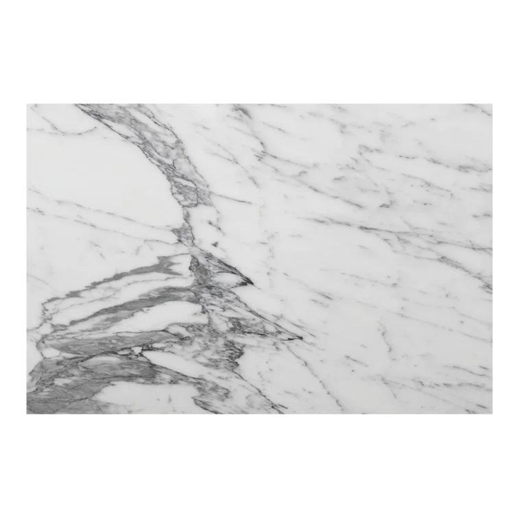 Wade Logan® Cealain Accent Table White Calacatta Marble | Wayfair