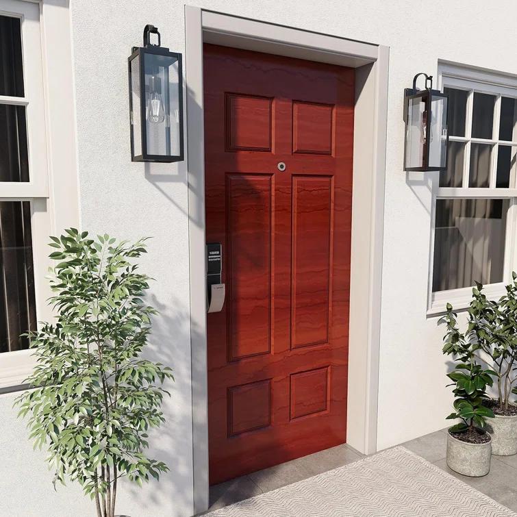 17 Stories Extra Large Size Outdoor Wall Lights, 22.5 Inch Matte Black Oversized Exterior Light Fixture With Clear Glass Shade, Front Porch Lighting, Modern Sconce Lantern For House, Garage