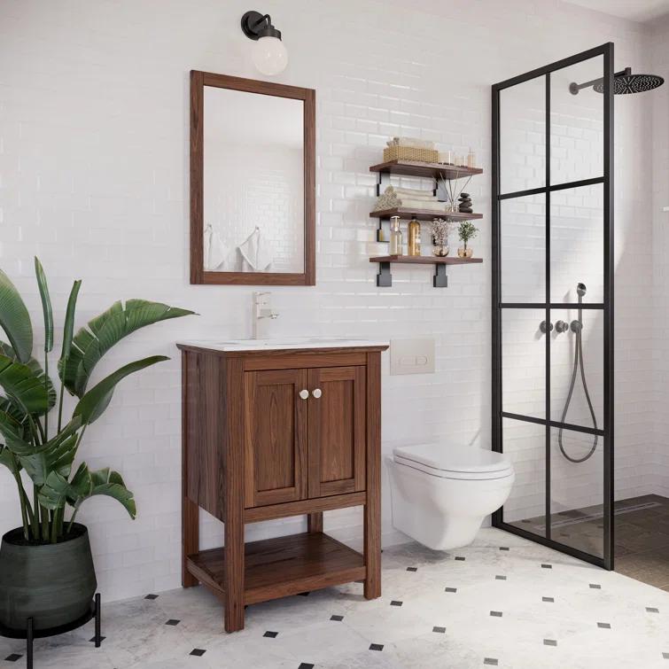 Manchester 24" Freestanding Single Sink Bathroom Vanity with Integrated Sink (Faucet Not Included)