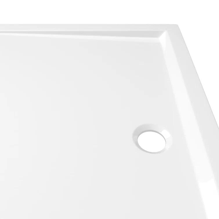 vidaXL Shower Base Tray, Non-slip Bathroom Shower Pan, Reinforced ABS