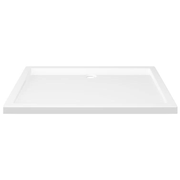 vidaXL Shower Base Tray, Non-slip Bathroom Shower Pan, Reinforced ABS