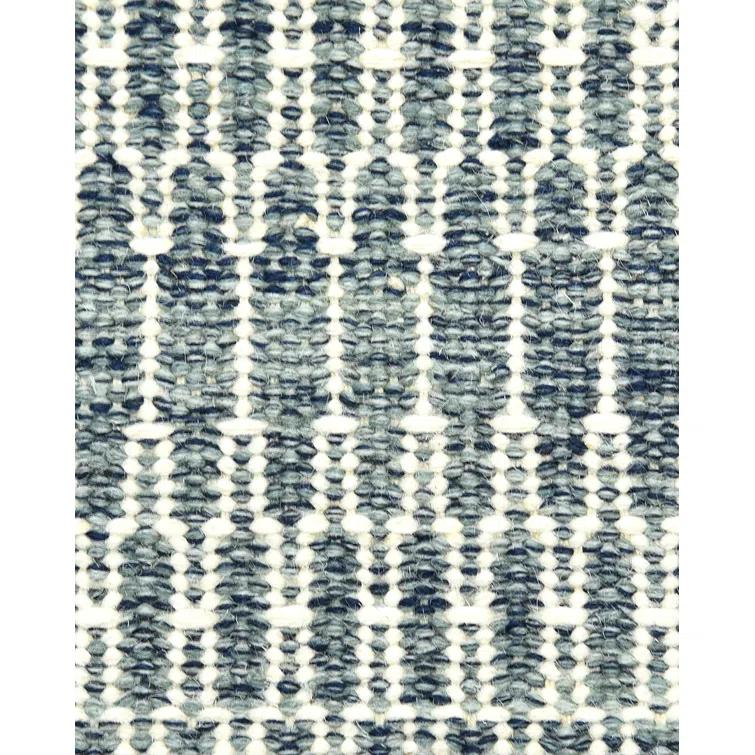 Deanna Flatweave Geometric Area Rug in Navy