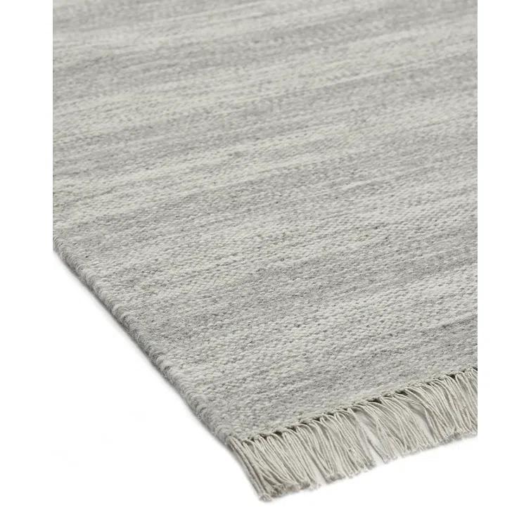 Striped Area Rug in Silver