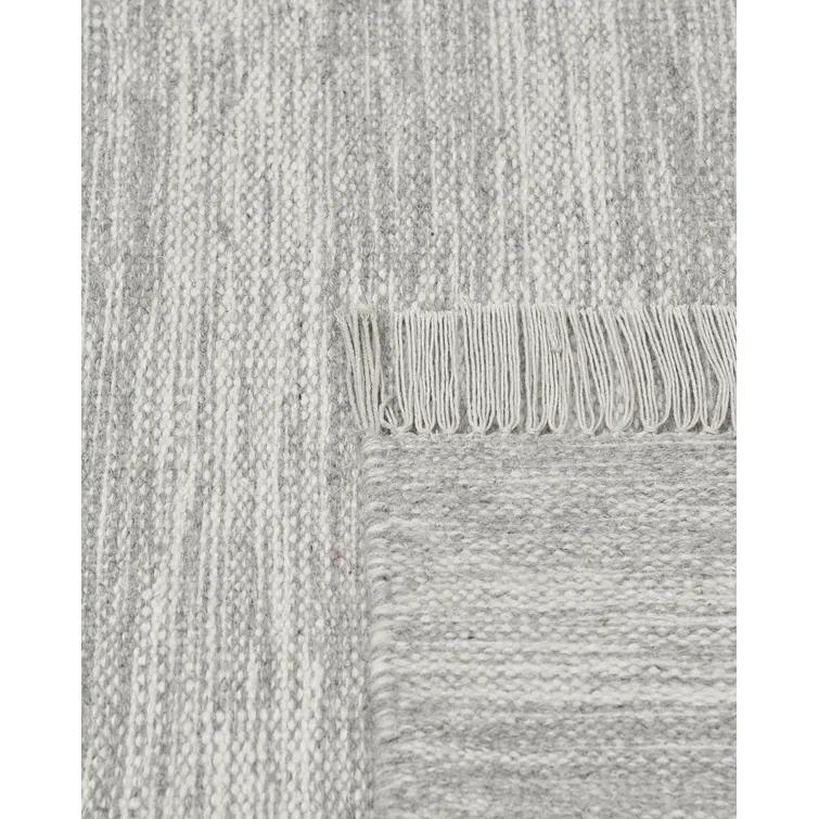 Striped Area Rug in Silver