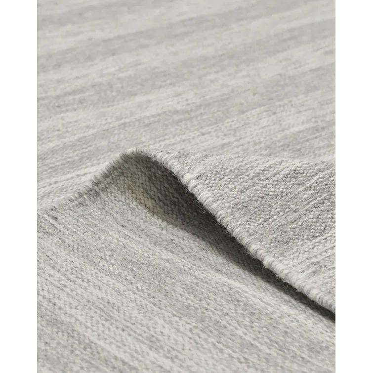 Striped Area Rug in Silver