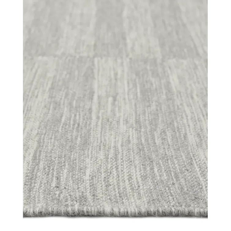Striped Area Rug in Silver
