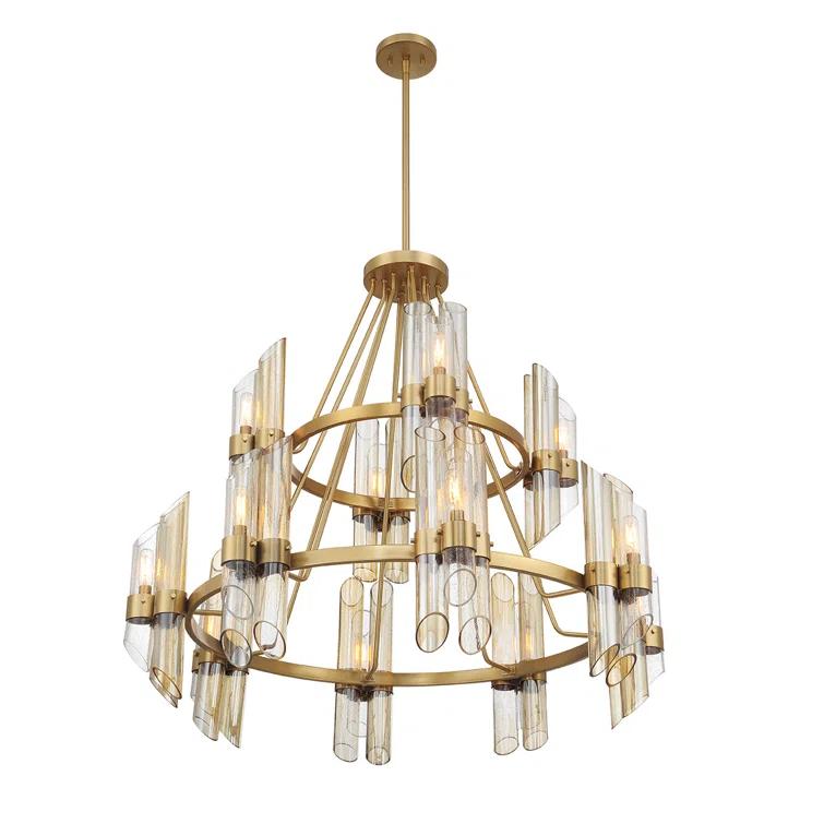 Pavinder 12-Light Chandelier in Warm Brass