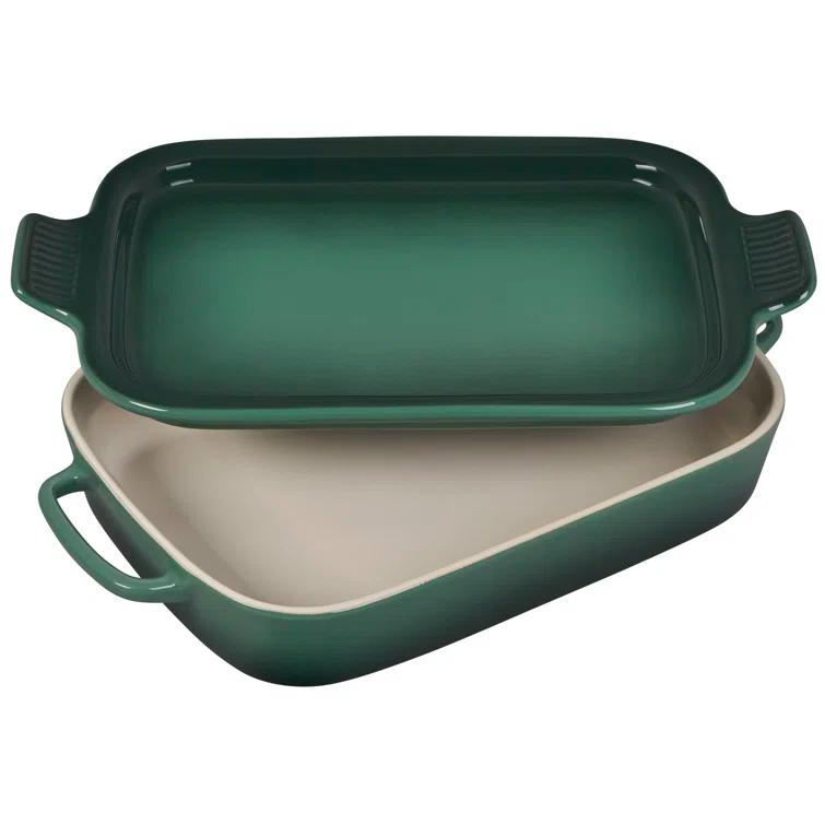 Le Creuset Le Creuset Stoneware Rectangular Dish With Platter Lid, 2.75Qt.