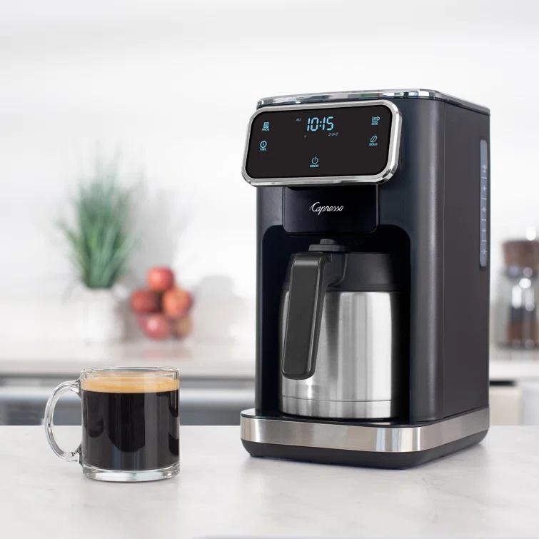 Capresso 49605 10-Cup Touchscreen Coffee Maker with Thermal Carafe - Black