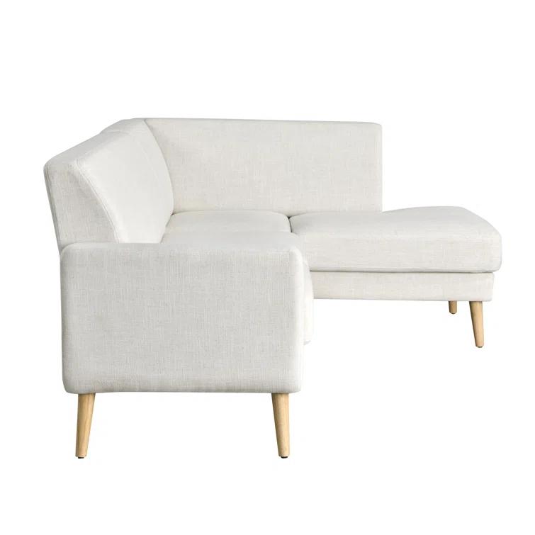 Gomez Sofa Bumper Sectional Cream