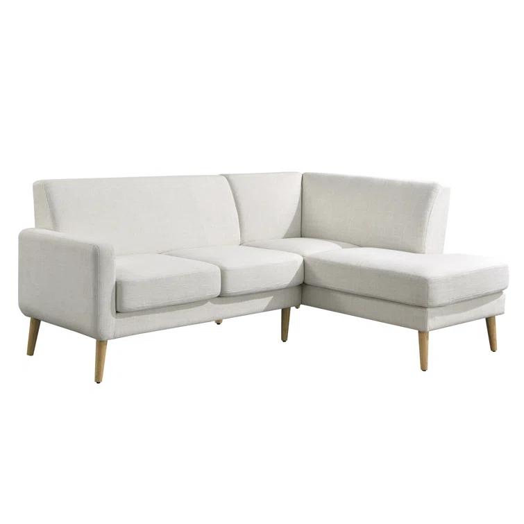 Gomez Sofa Bumper Sectional Cream