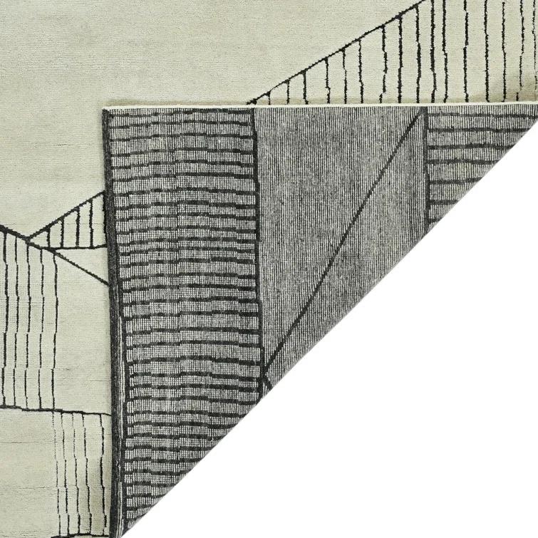 Arlington Moraccan Ivory Hand-Knotted Area Rug