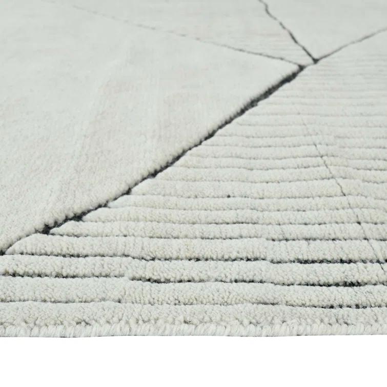 Arlington Moraccan Ivory Hand-Knotted Area Rug