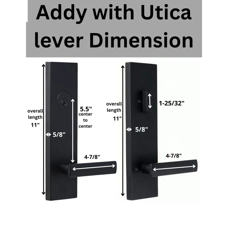Weslock 066213232SL2D Complete Transitional Entry Lever Set with Deadbolt