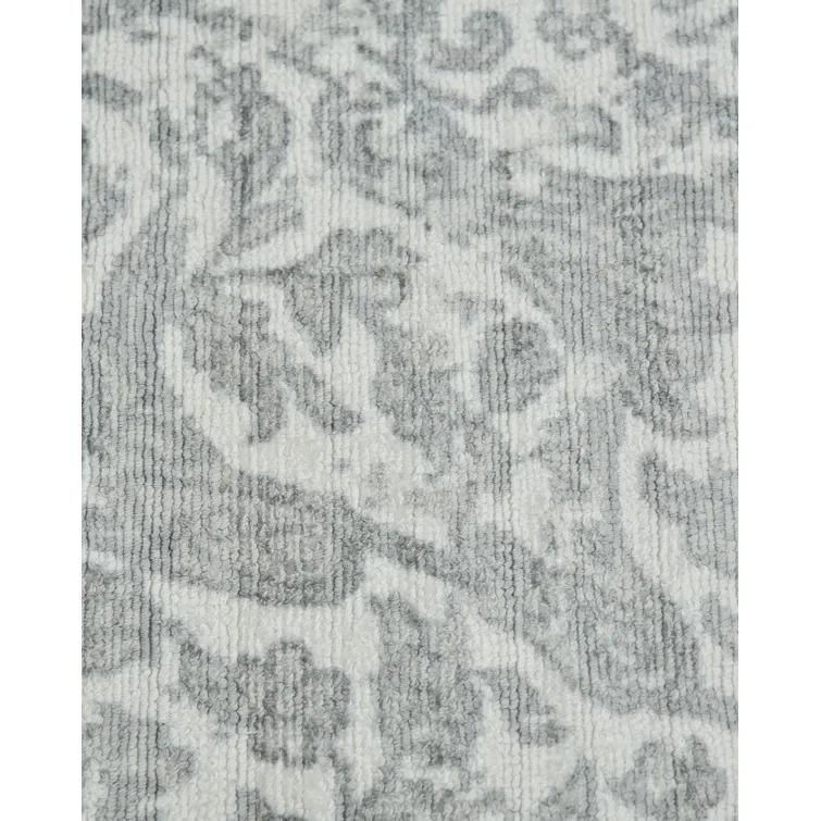 Samantha Handmade Pewter Gray Viscose 8' x 10' Area Rug