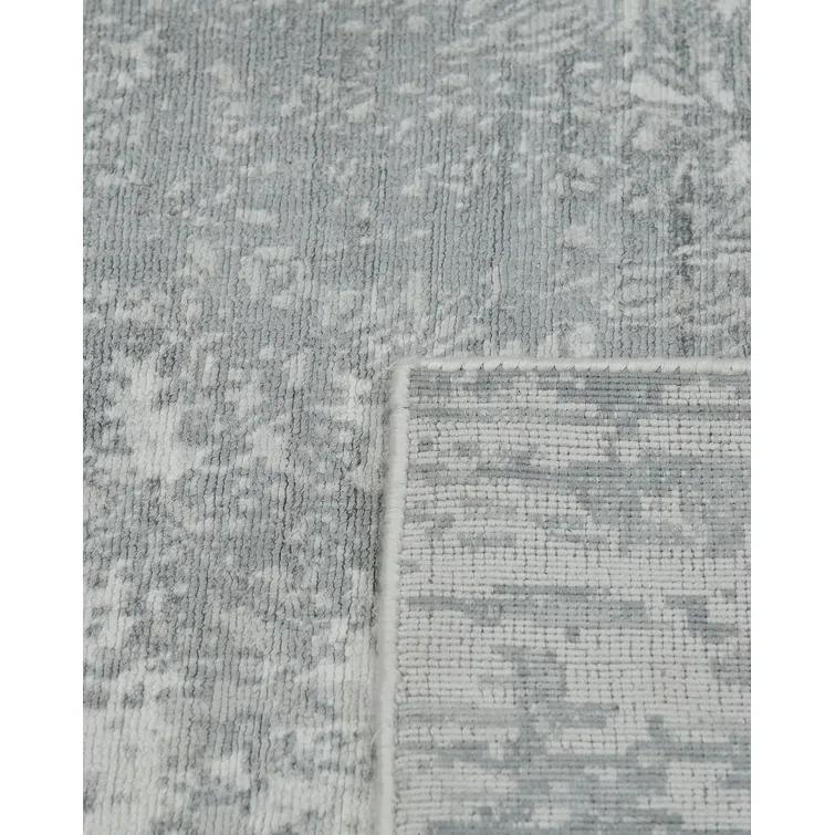 Samantha Handmade Pewter Gray Viscose 8' x 10' Area Rug