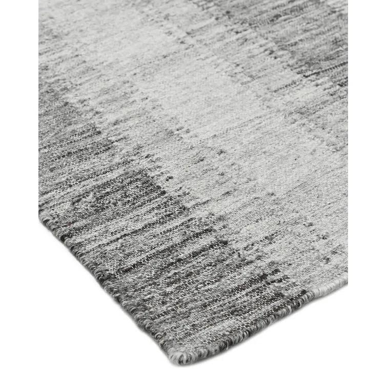 Viceme Striped Flatweave Area Rug in Brown/Gray