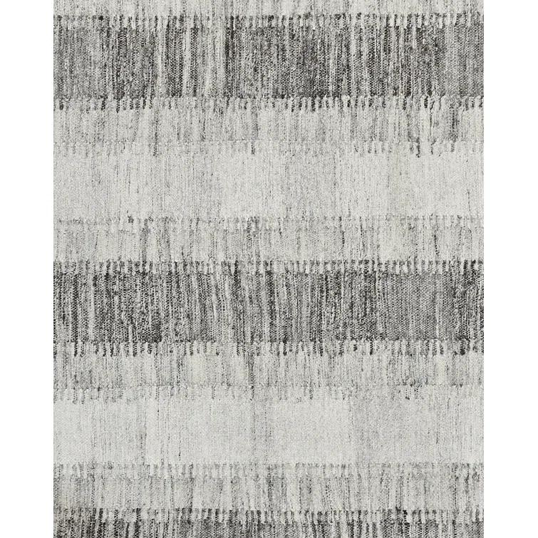 Viceme Striped Flatweave Area Rug in Brown/Gray