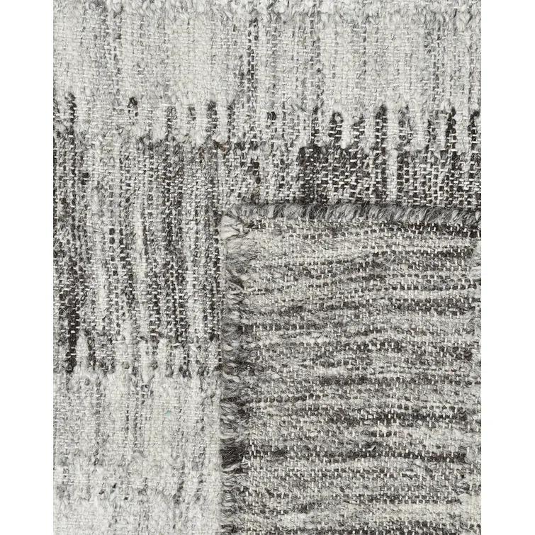 Viceme Striped Flatweave Area Rug in Brown/Gray