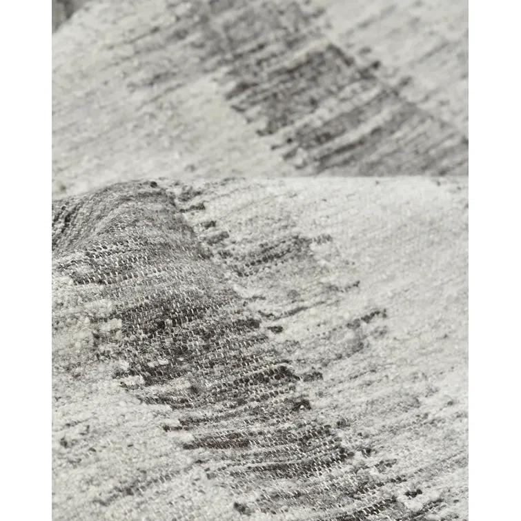 Viceme Striped Flatweave Area Rug in Brown/Gray